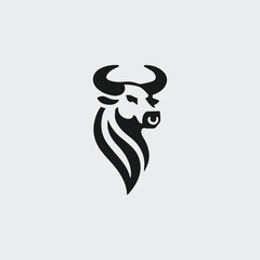 minimal bull logo