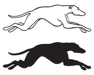 Dog Vector isolated on white background, Dog Silhouettes.