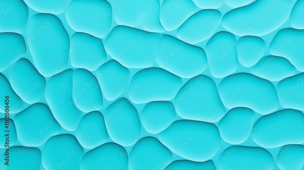 Poster soft abstract background of smooth, rounded shapes in a tranquil blue color, evoking a sense of calm