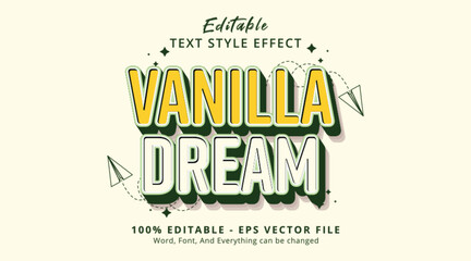 Vanilla Dream Editable Text Effect