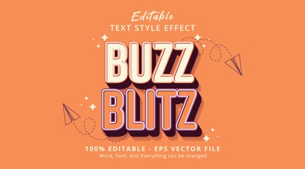 Buzz Blitz Editable Text Effect