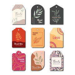 Gift tag template vector