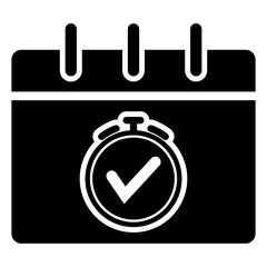 Schedule Icon Glyph