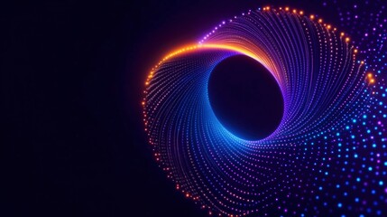 Digital Big Data Flow Background: Big Data Technology Lines, Abstract Science Technology Illustration, Big Data Neural Network Background Concept, AI Visualization Concept, Dot Matrix