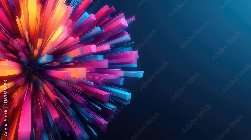 Poster Crash market concept. Colorful abstract design with dynamic shapes and vibrant tones for creative projects.