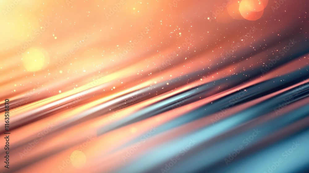 Poster Brushed abstract background concept. A vibrant abstract background with flowing lines and shimmering lights for creative projects.