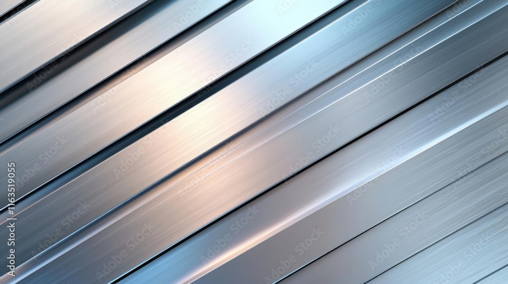 Poster Brushed abstract background concept. Close-up abstract view of metallic surface with sleek lines and reflections.