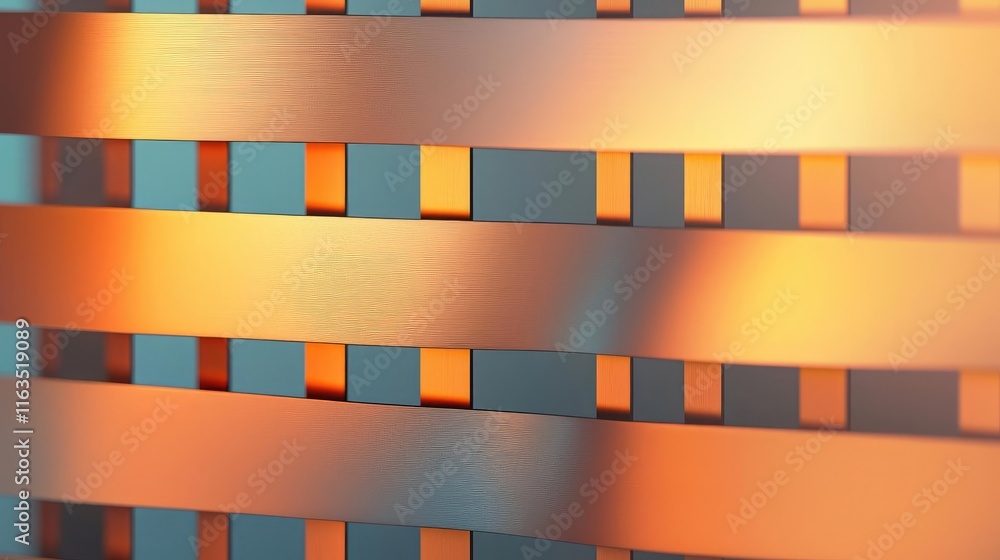 Aufkleber Brushed abstract background concept. Abstract pattern of interwoven metallic strips creating a stunning visual effect.