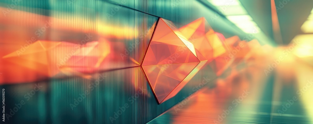 Poster brushed abstract background concept. abstract design featuring colorful light reflections and geomet