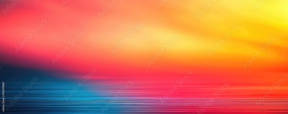 Poster brushed abstract background concept. vibrant abstract landscape showcasing a stunning gradient of co