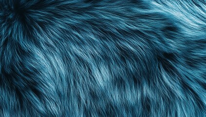 Obraz premium Abstract Teal Fur Texture: A Close-Up View of Soft, Luxurious Blue Fur