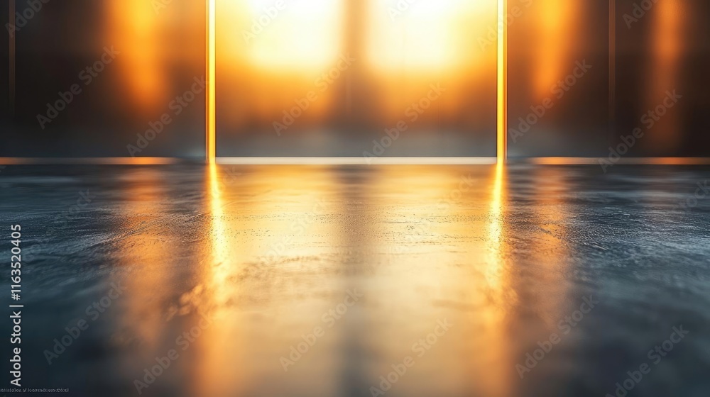 Poster brushed abstract background concept. a captivating view of golden light reflecting on a glossy surfa