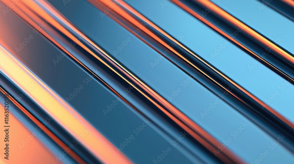 Poster brushed abstract background concept. abstract close-up of shiny metal stripes reflecting light in vi