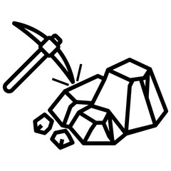 Mining Line Icon