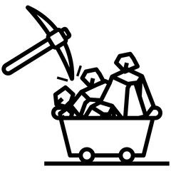 Mining Line Icon