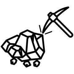 Mining Line Icon