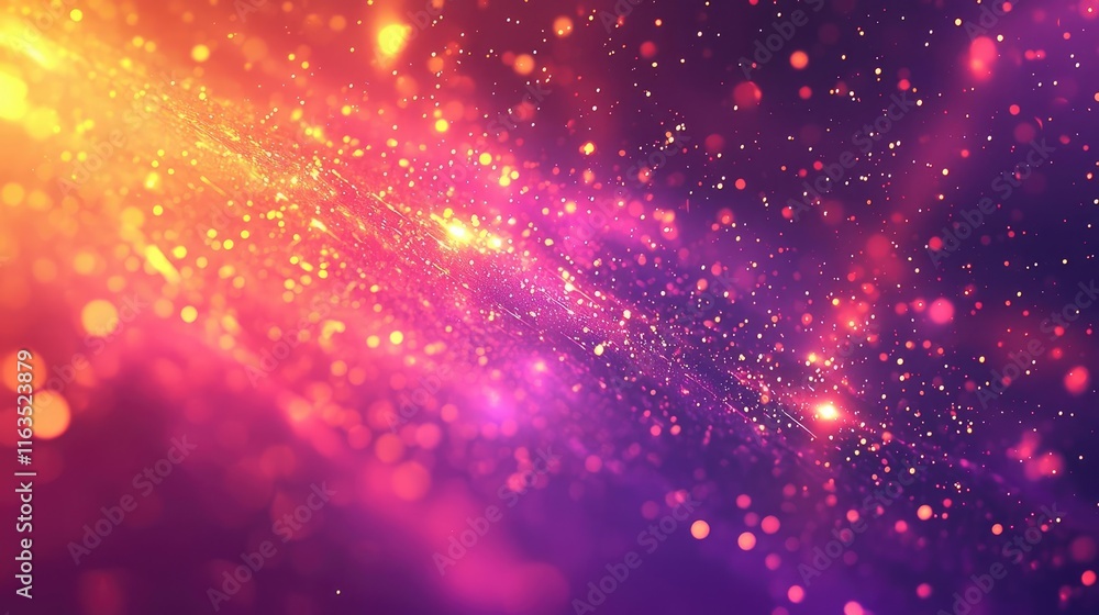 Poster Splatter abstract background concept. Vibrant abstract background with colorful light effects and shimmering particles.