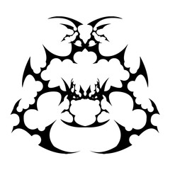 black and white tattoo design