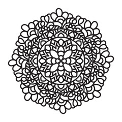 Floral mandala coloring page