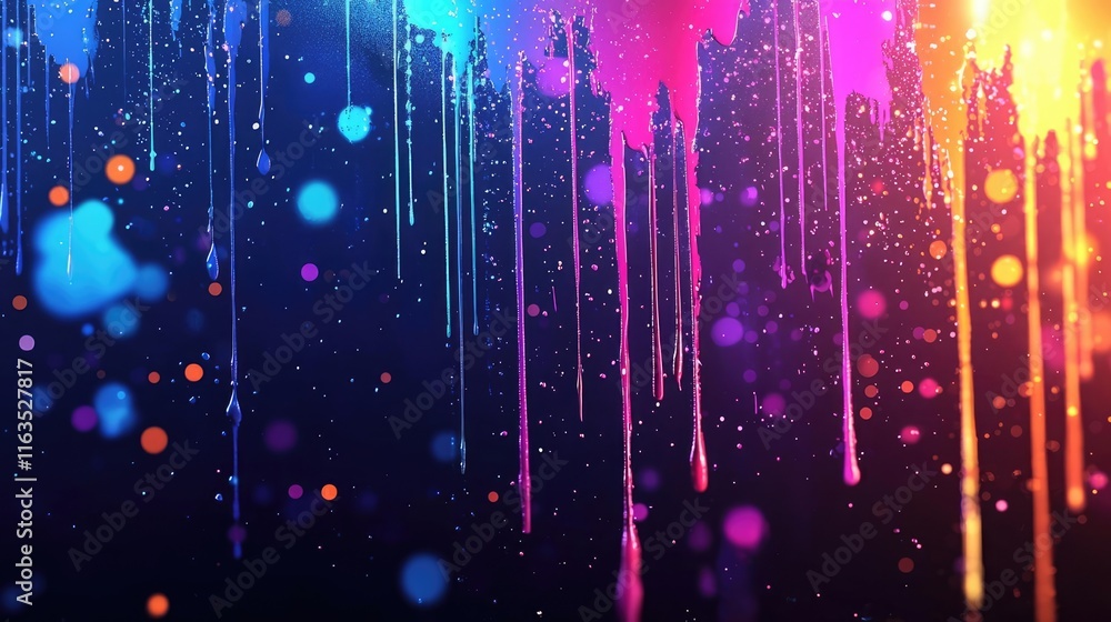 Aufkleber Splatter abstract background concept. Vibrant splashes of color and dynamic patterns creating an energetic visual experience.