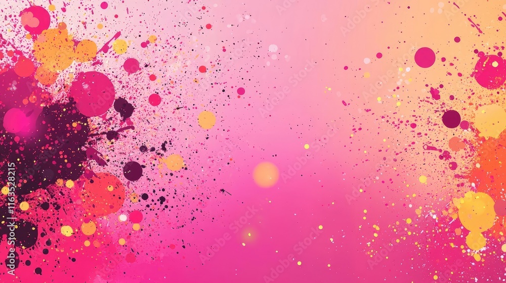 Aufkleber splatter abstract background concept. vibrant splash of colors creating an energetic and artistic ba