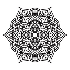 Mandala coloring page for kids and adult