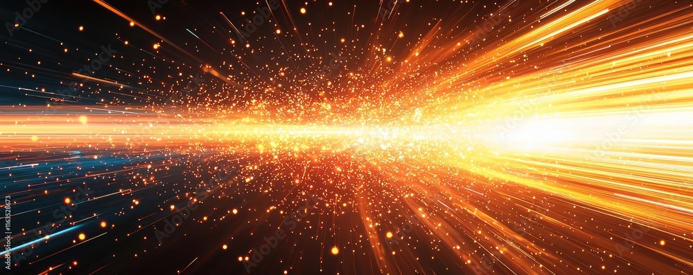 Poster Splatter abstract background concept. A burst of light and energy representing speed and innovation in technology.