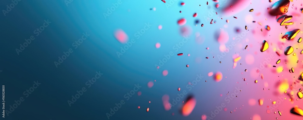 Fototapete splatter abstract background concept. a vibrant abstract background with colorful particles and a sm