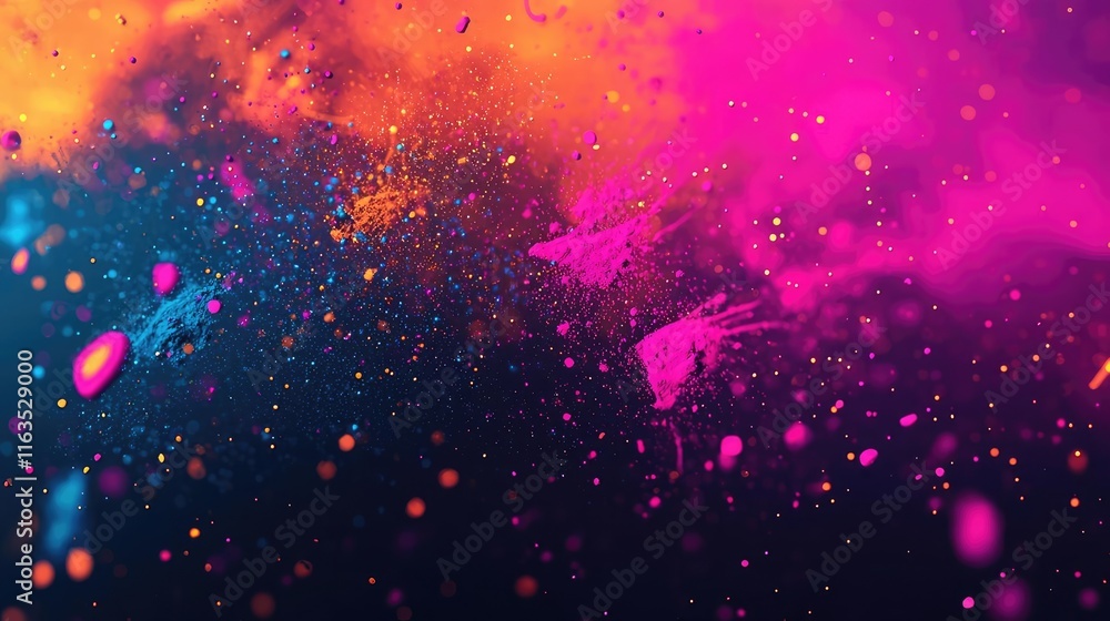 Aufkleber splatter abstract background concept. vibrant abstract background with colorful splashes and vibrant
