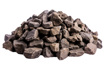 pile of rocks isolated on white or transparent background