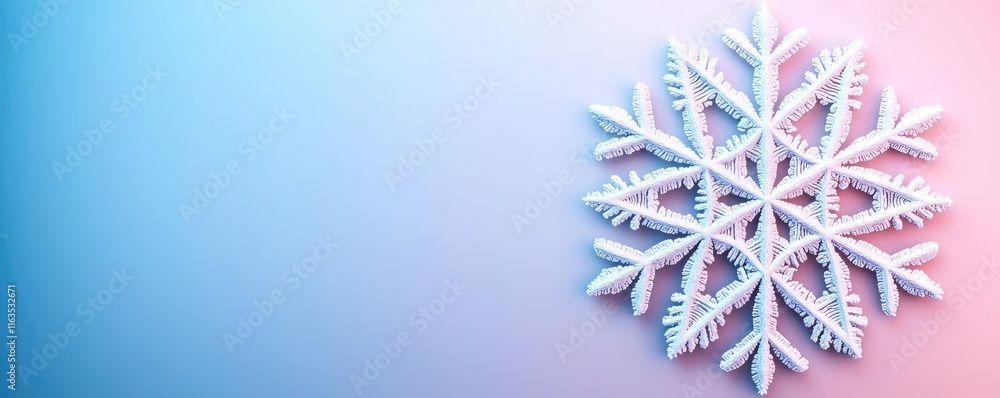 Poster Snowflake abstract background idea. A beautiful snowflake design showcasing intricate patterns and winter charm.