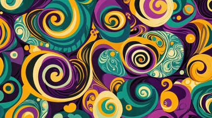 Obraz premium Abstract Swirls: A Symphony of Color and Form