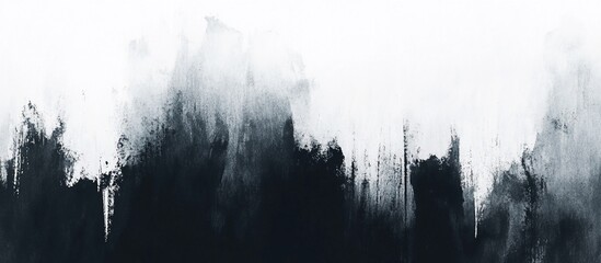 Abstract monochrome ink wash painting. (2)