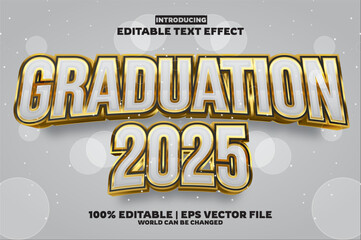 Graduation editable text effect in modern trend style