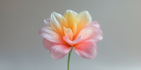 Obraz premium Unique flower shaped like a colorful balloon that is about to bloom