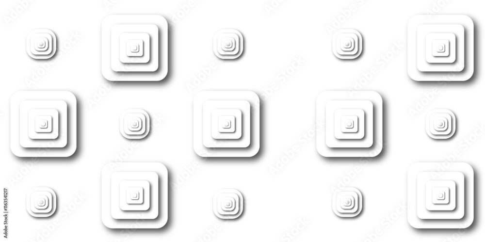 Poster white minimal abstract geometric, square shape on white space background. abstract background patter