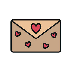 Valentine Card Icon showcases elegant details and a sweet aesthetic, ideal for highlighting greeting cards, festive designs, or romantic themes