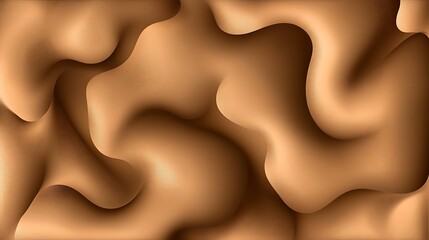 Abstract Brown Swirling Waves Digital Art