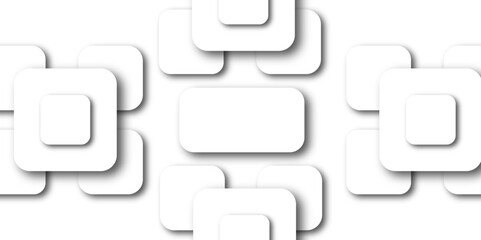 Fototapeta premium White minimal abstract geometric, square shape on white space background. Abstract background pattern made with square shapes in bold, bright colors.