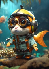 diving mask isolated