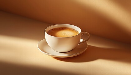 Obraz premium A cup of coffee, warm and inviting. AI.