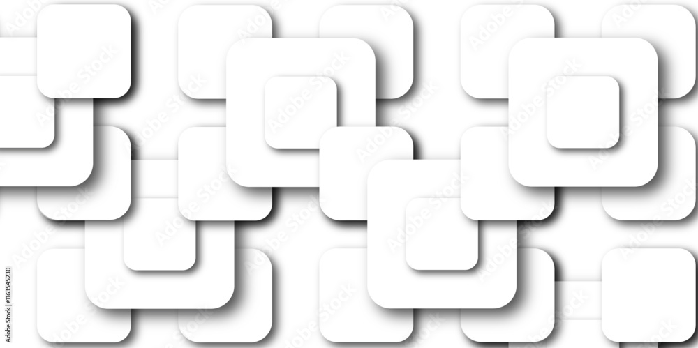 Poster white minimal abstract geometric, square shape on white space background. abstract background patter