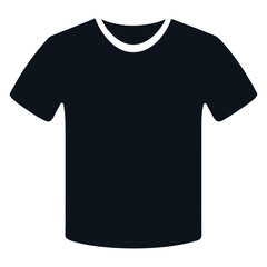 An illustration in vector format depicting the basic crew neck silhouette set on a white backdrop