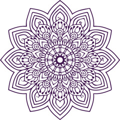 Beautiful flower art and mandala vector design
