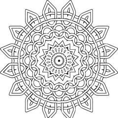 Beautiful flower art and mandala vector design