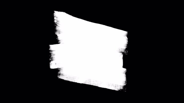 White Ink Paint Brush Stroke Alpha Transparency Channel. Ideal for Motion Graphics, Social Media, Logos, Digital Composition, Transitions. Invert for Black or Other Colors. ProRes 4K.