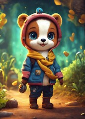 teddy bear with flower