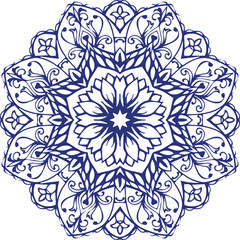 Beautiful flower art and mandala vector design