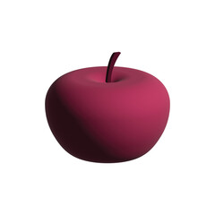 Colorful Realistic 3D apple design 