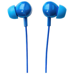 Sleek Blue Earbud for Modern Audio Experience Transparent PNG Background.